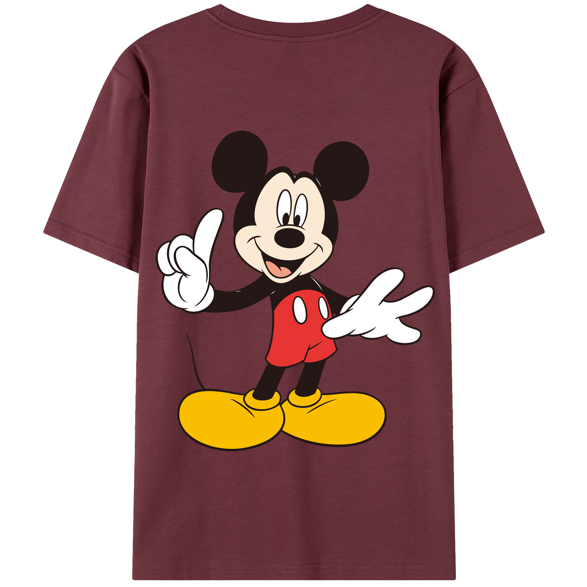 （画像用） ミッキーマウス Mickey Mouse 綿100％半袖Tシャツ（背面プリント）